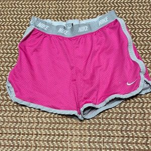 Girls hot pink Nike shorts